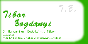 tibor bogdanyi business card